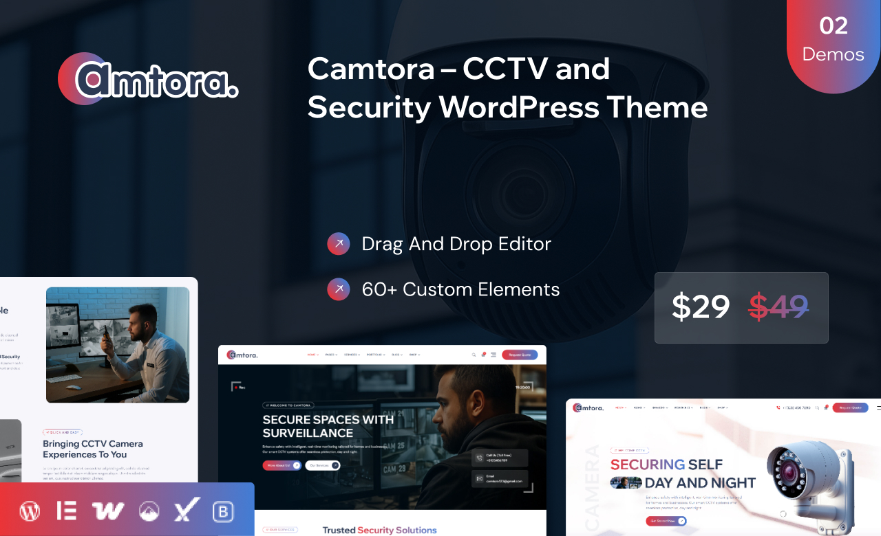 Camtora CCTV and Security WordPress Theme